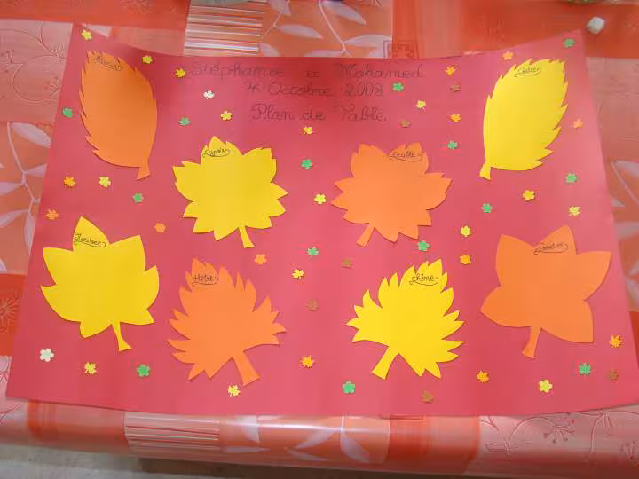 Plan de table theme automne