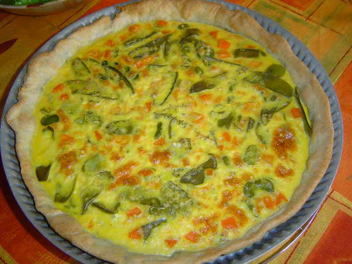 Quiche aux tendres legumes