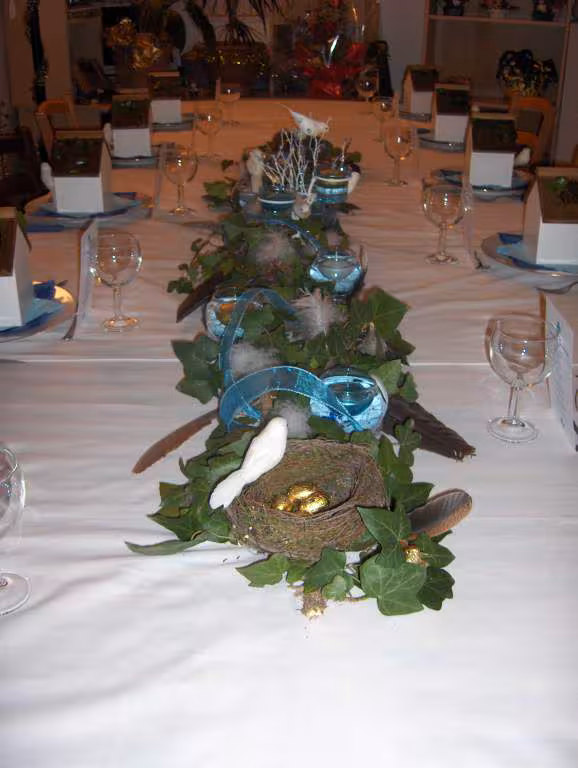Centre de table oiseau