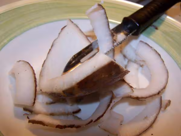 Faire les copeaux de noix de coco