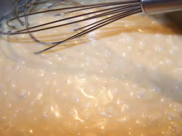 Ne pas hesiter a bien remuer pour incorporer ce peu de creme