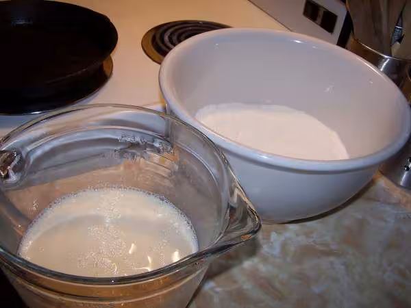 Pancakes ingredients secs et humides separes