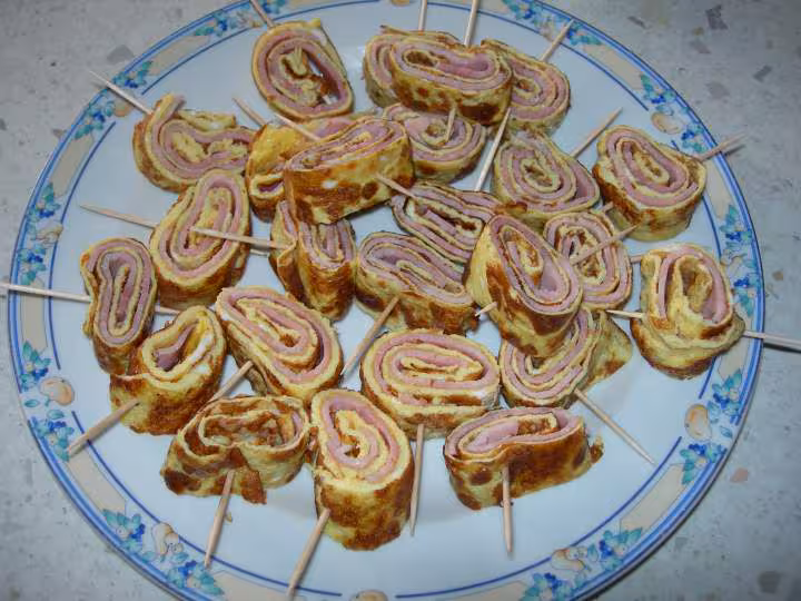 Roules omelette jambon parmesan
