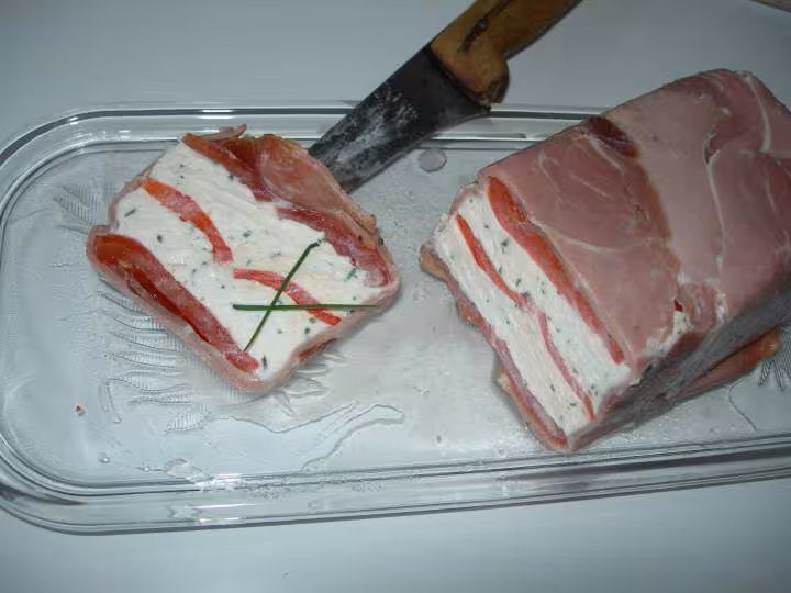 Terrine rouge et blanche