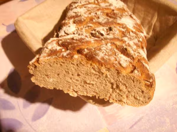 Pain sans petrissage a la farine de chataigne