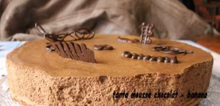 Tarte mousse choco banane