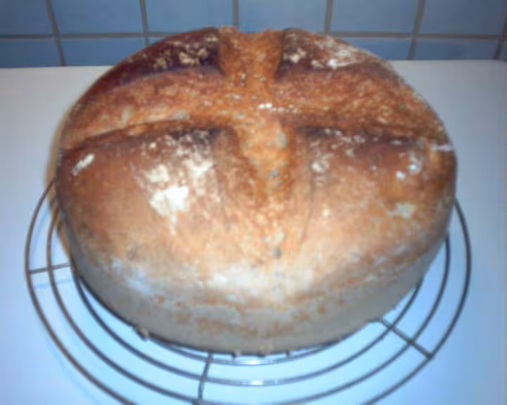 1er pain au levain apres cuisson