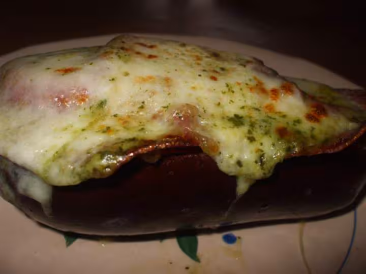 Aubergines a la coppa et mozzarella
