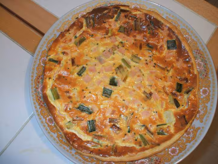 Quiche au blanc de dinde et poireaux