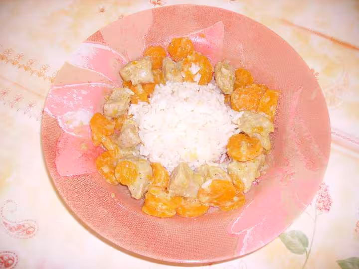 Saute de veau au carottes avec riz