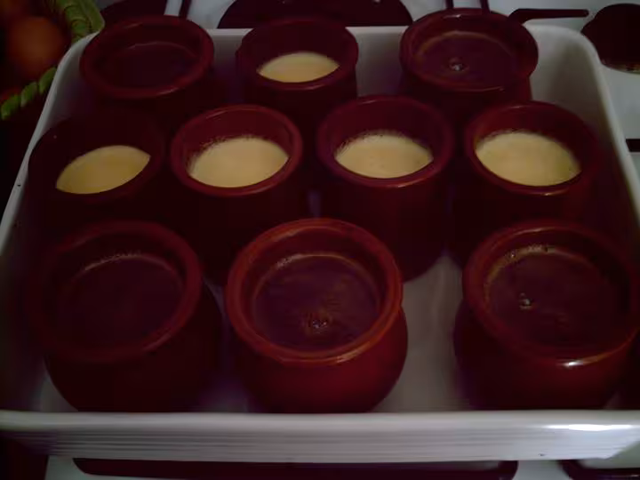 Petit pot de creme vanille et chocolat
