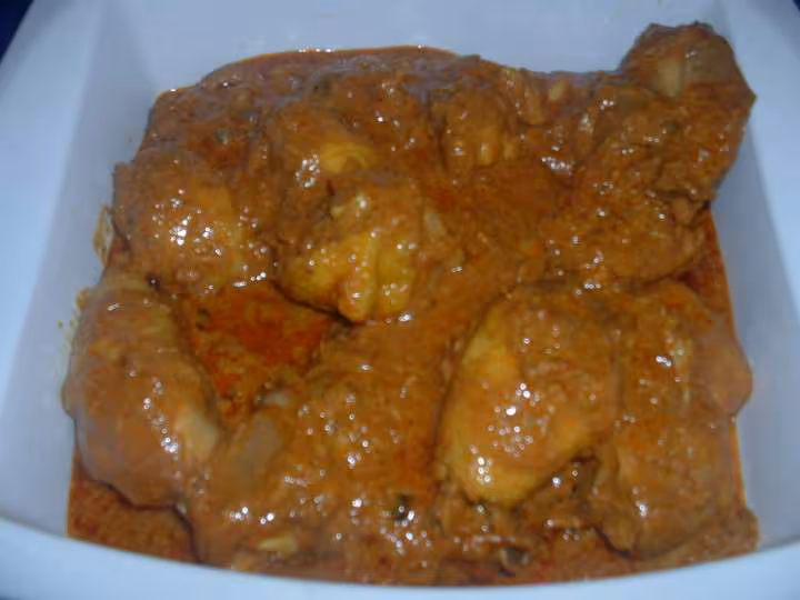 Poulet a la vanille et au lait de coco epice