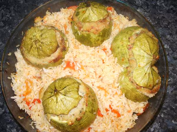 Courgettes rondes farcies