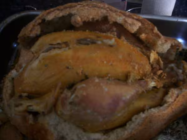 Poulet croute de sel