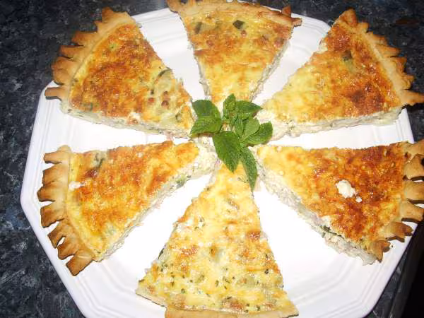 Quiche courgette lardon