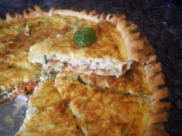 Tarte quiche avec reste de poissons
