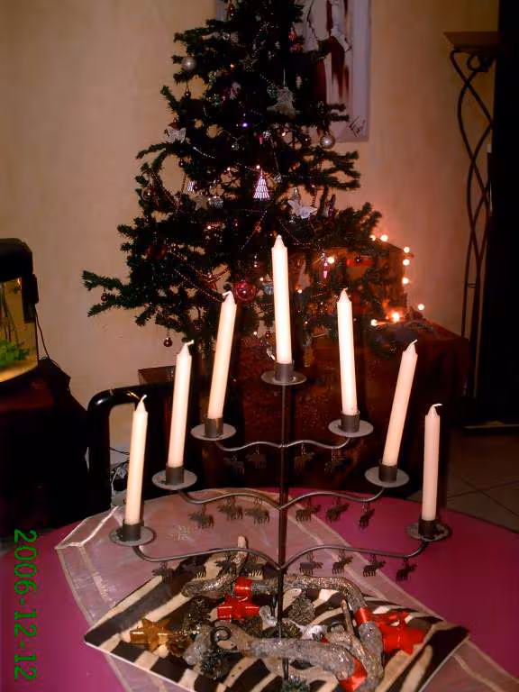 Table et sapin de noel