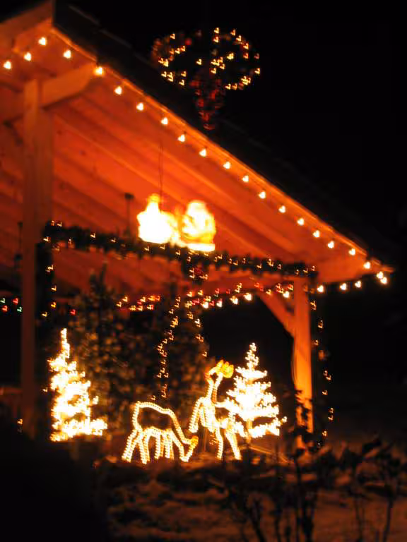 La maison de mes parents a noel
