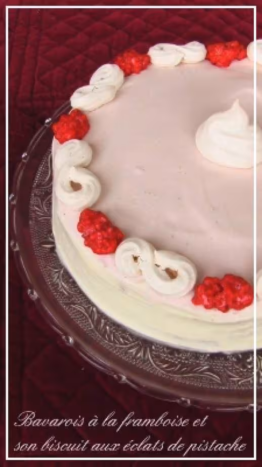 Bavarois framboise pistache