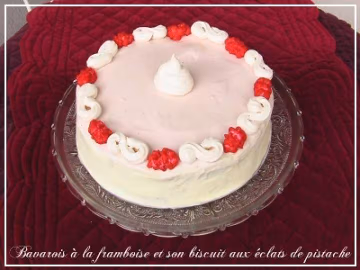 Bavarois framboise pistache