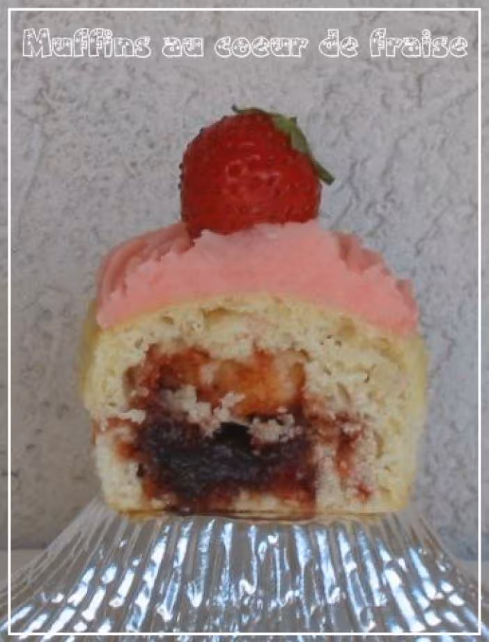 Muffins au coeur de fraise