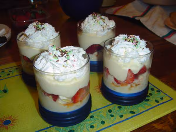 Verrines aux fraises