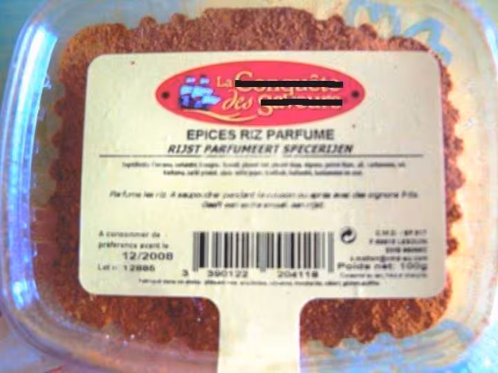 Epices pour parfumer le riz