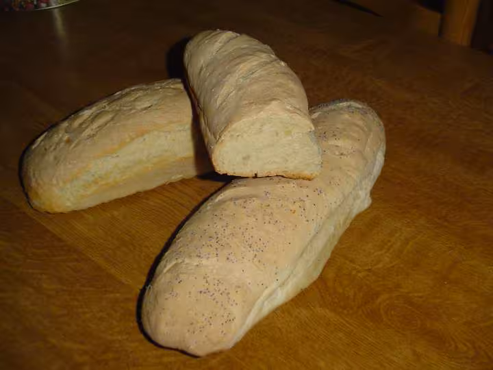 Pain blanc en baguettes