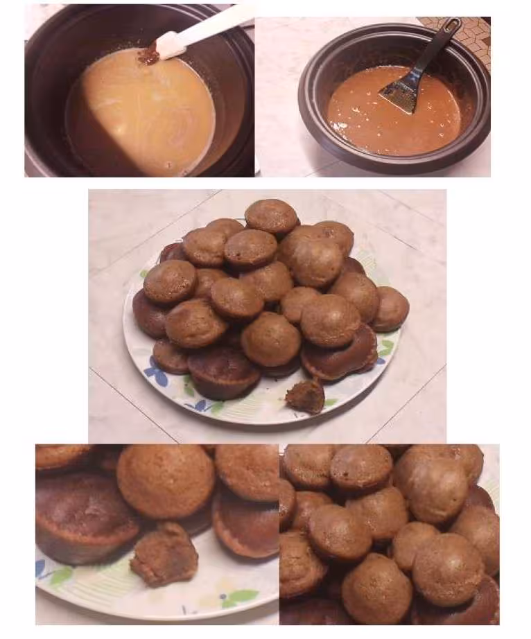 Cakes aux carambars dans le pie muffins