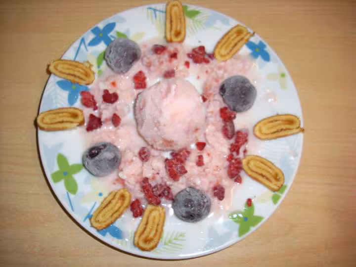 Glace yaourts fruits