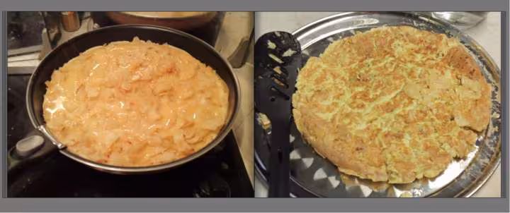 Omelette aux chips