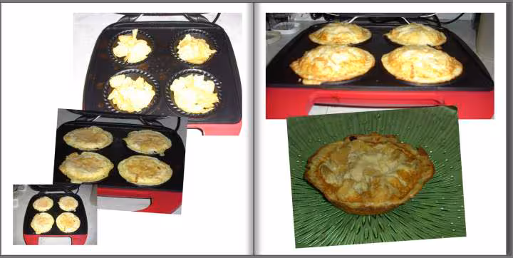 Omelette aux chips dans le pie amp co