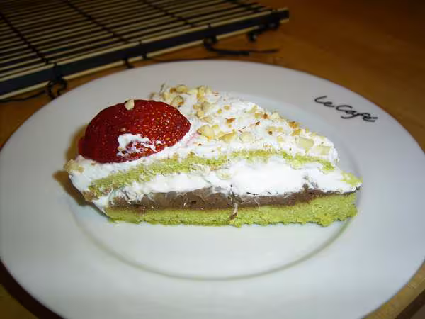 Gateau pistache et mousse choco