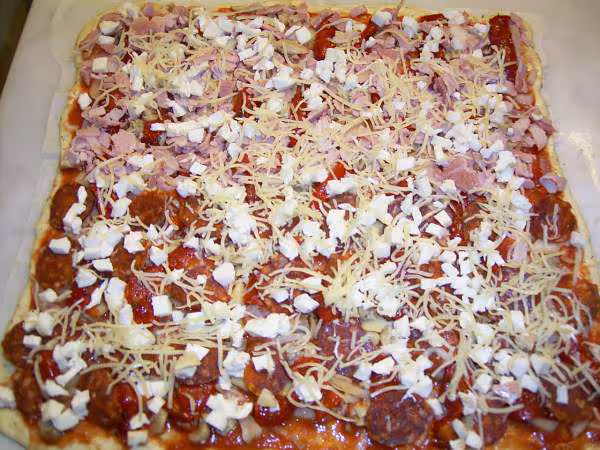 Pizza chorizo jambon