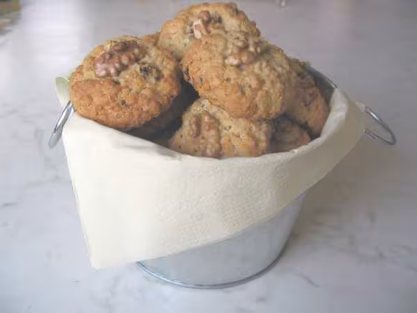 Biscuits aux flocons d avoine raisin et noix