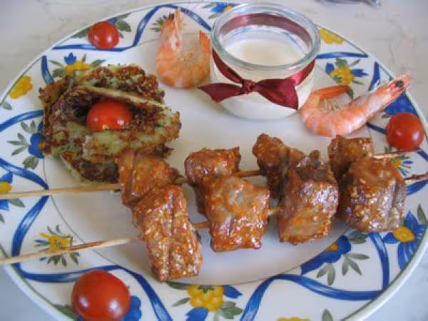 Brochettes de thon rouge