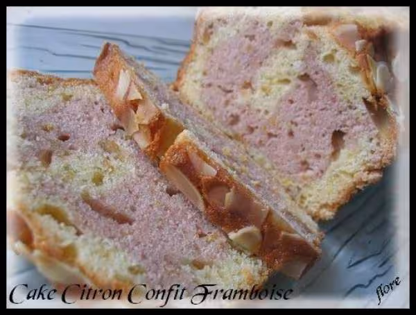 Cake citron confit framboise