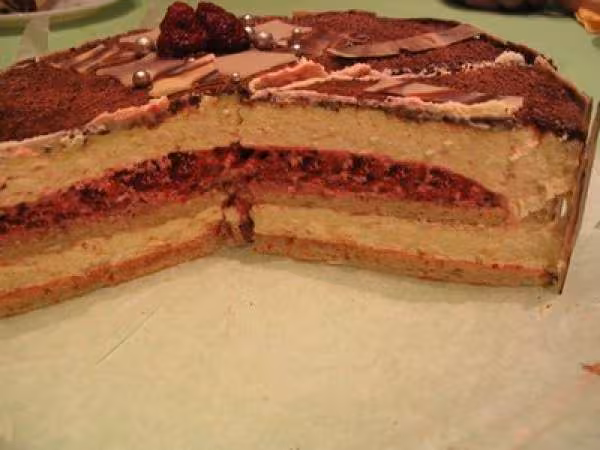 Coupe entremet chocolat blanc framboise