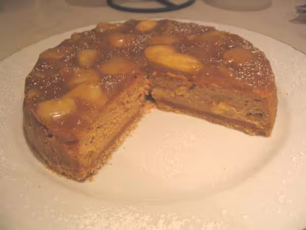 Gateau aux pommes et au caramel a la ricotta