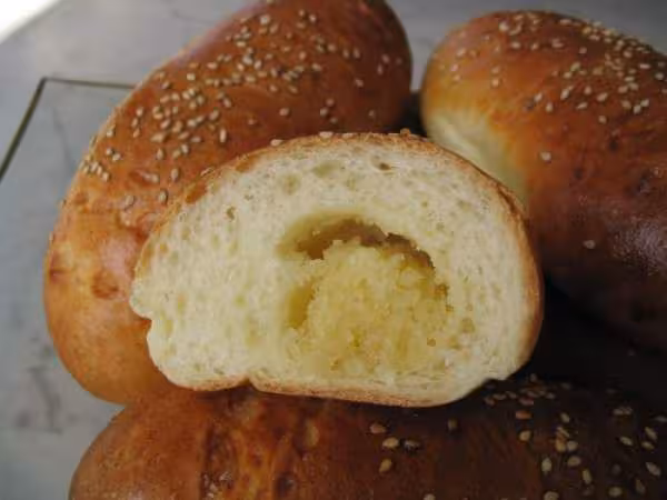 Gros plan petit pain noix de coco