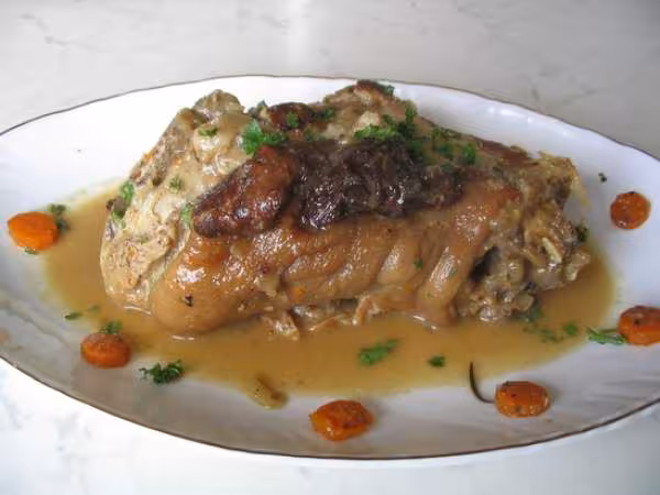 Jarret de porc au echalote et vinaigre