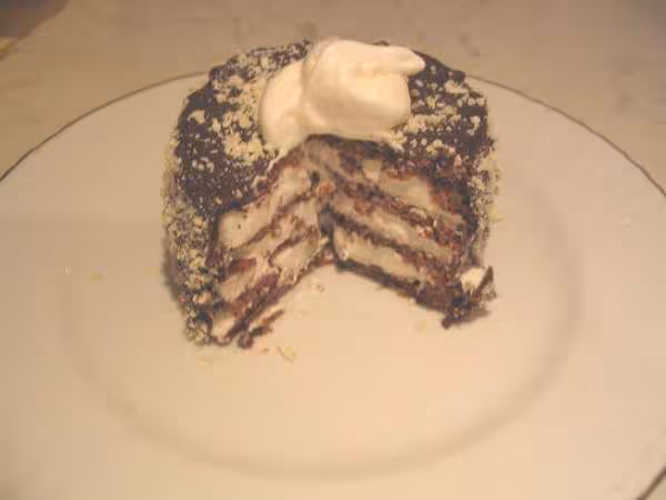 L interieur du gateau noisette chantilly