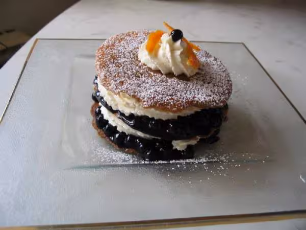 Mille feuille aux myrtilles