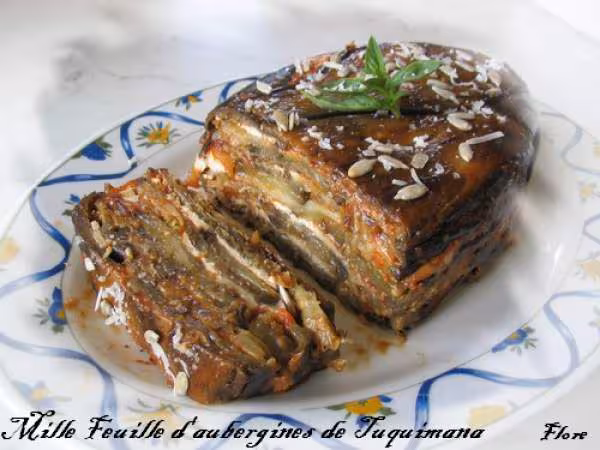 Mille feuille d aubergine
