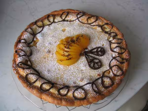 Tarte moelleuse aux peche