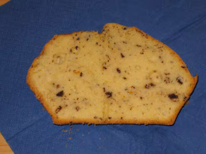Tranche cake orange chocolat