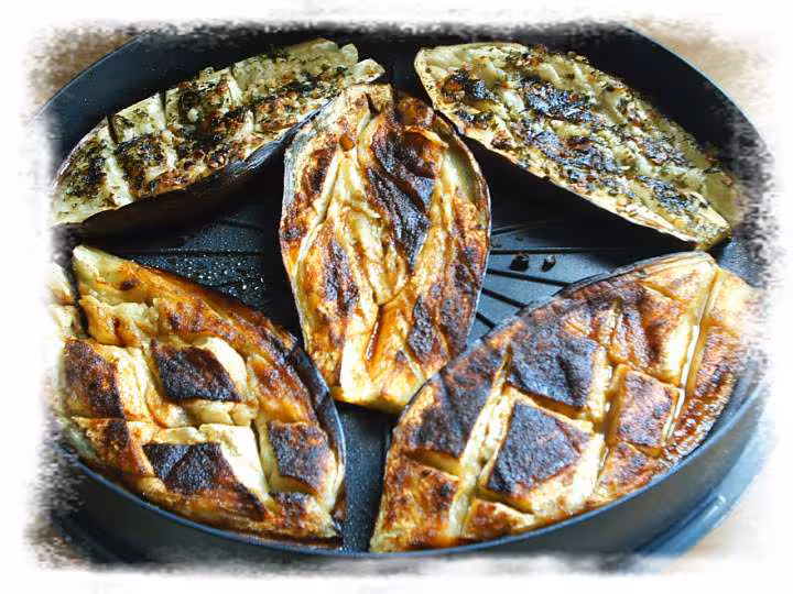 Aubergines ds la tarte express