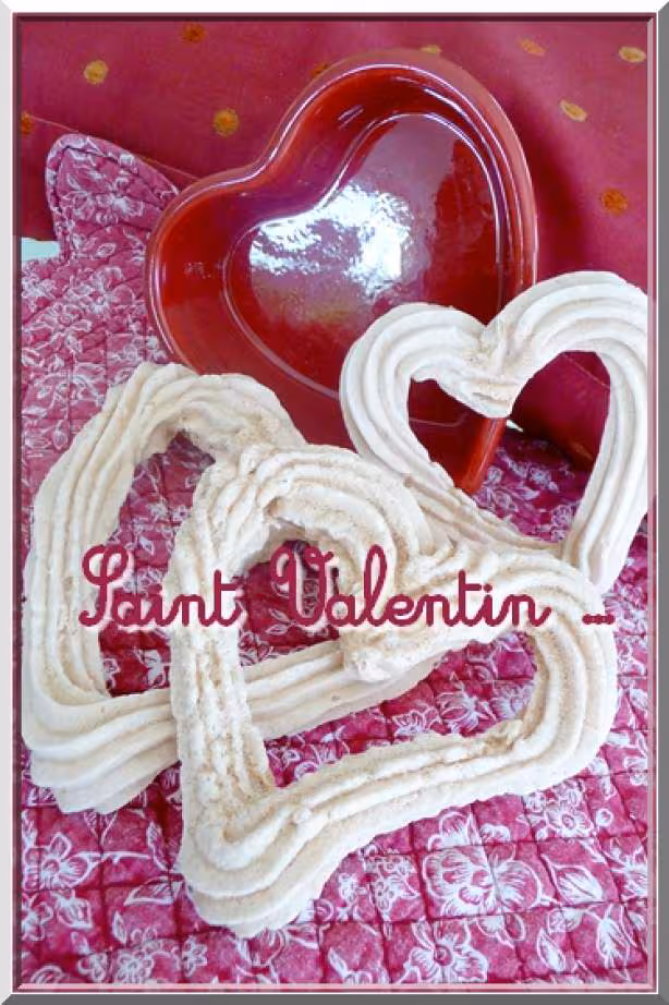 Coeur en meringue st valentin