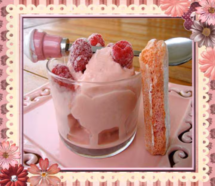 Glace aux framboises