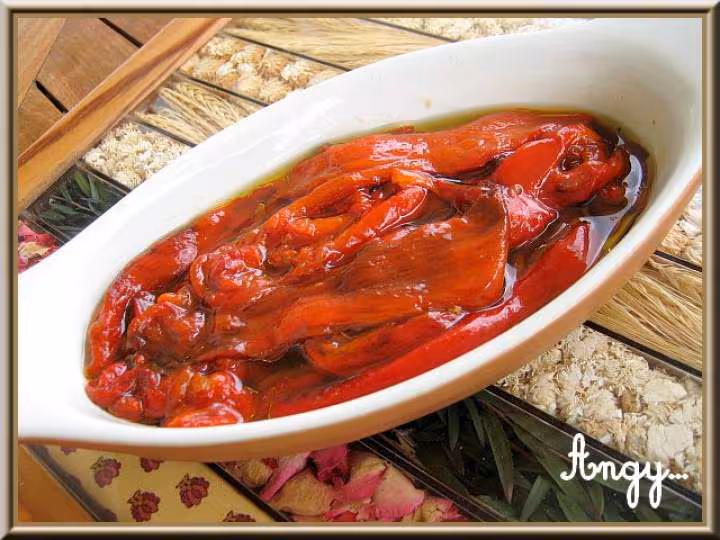 Poivrons grilles a l huile d olive et vinaigre